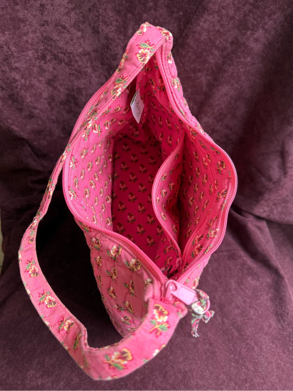 Vera Bradley shoulder bag in Pink Pansy - Picture 3 of 6